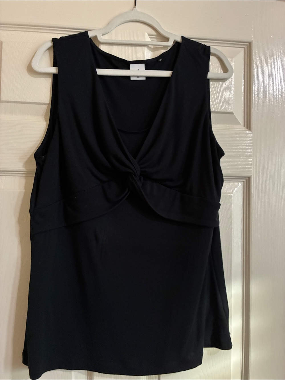 CAbi 3633 Black Twist-Front Sleeveless Tank